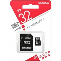 Карта памяти Smart Buy Micro SD 32 Gb class 10 + SD адаптер