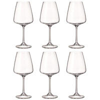 Набор бокалов для вина Crystal Bohemia Corvus стеклянные 450 мл (6 штук в упаковке)