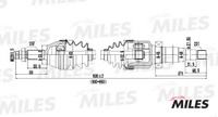 Вал приводной (привод, шрус) RH Ford Focus 98-05 IB5 "MILES"