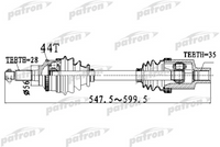 Вал приводной RH Ford Escape 01- PATRON