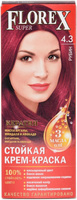 Краска для волос тон 4.3 Рубин Florex Super Florex-Super NEW КЕРАТИН