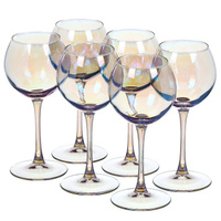 Бокал для вина, 350 мл, стекло, 6 шт, Glasstar, Васильковый 9, RNVS_1819_9