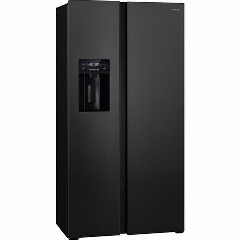 Холодильник HIBERG RFS-655 DX NFB Side-by-Side с автоматическим ледогенератором, с прямым подключением к воде, 618 л, No