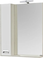 Зеркало-шкаф Aquaton Бекка 70 с подсветкой белый - светлое дерево