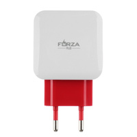 FORZA Сетевое зарядное устройство Акварель, 2xUSB, 2А, 5В, 3 цвета