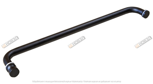 Ручка-скоба для стеклянной двери 19*450мм (BLACK) 3319/B
