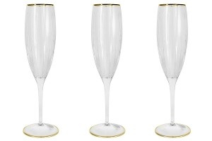 Набор бокалов для шампанского, 6 предметов, Пиза золото, Same Decorazione (22008)