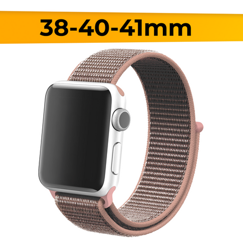 Нейлоновый ремешок для смарт часов Apple Watch 42-44-45-49mm / Эластичный браслет для Эпл Вотч 1-9 и SE / Сменный тканев